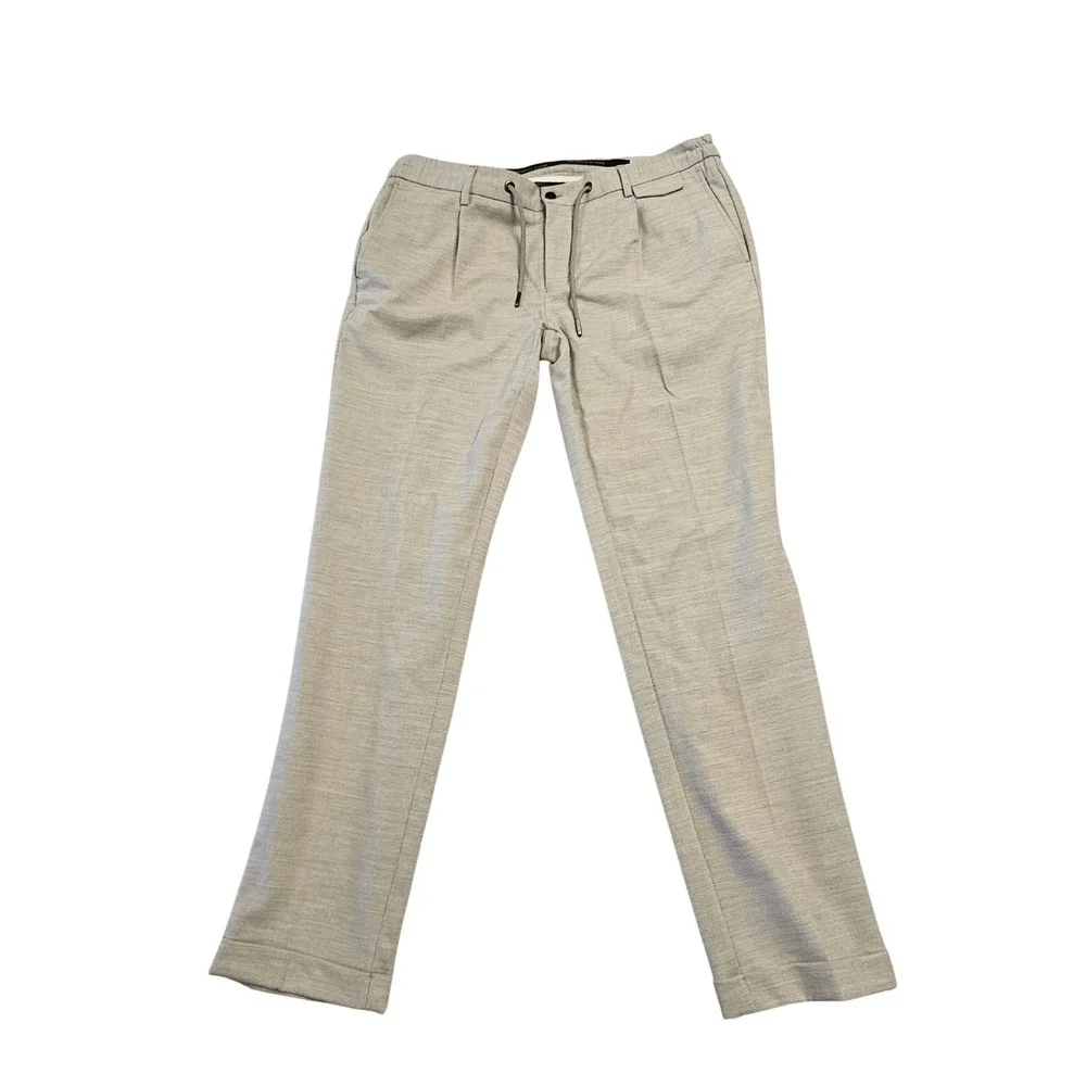 Maczoo Gray Wool Blend Modern Fit Trousers Designed in Italy Size 48 WR569